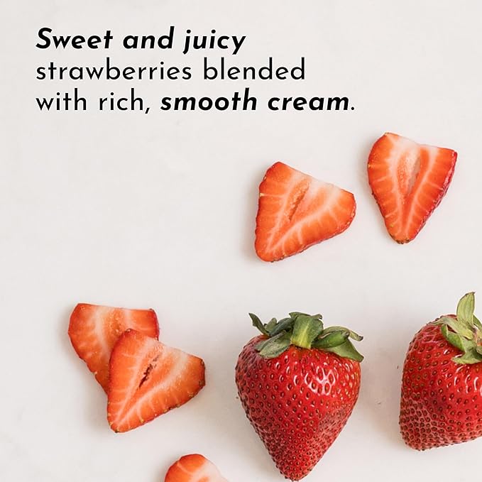 JUST INGREDIENTS Strawberries & Cream Protein Powder ??20-Serving Blend with 100% Grass-Fed Whey & Organic Plant Proteins ??Real Strawberry Flavor ??Supports Muscle Recovery, Energy*