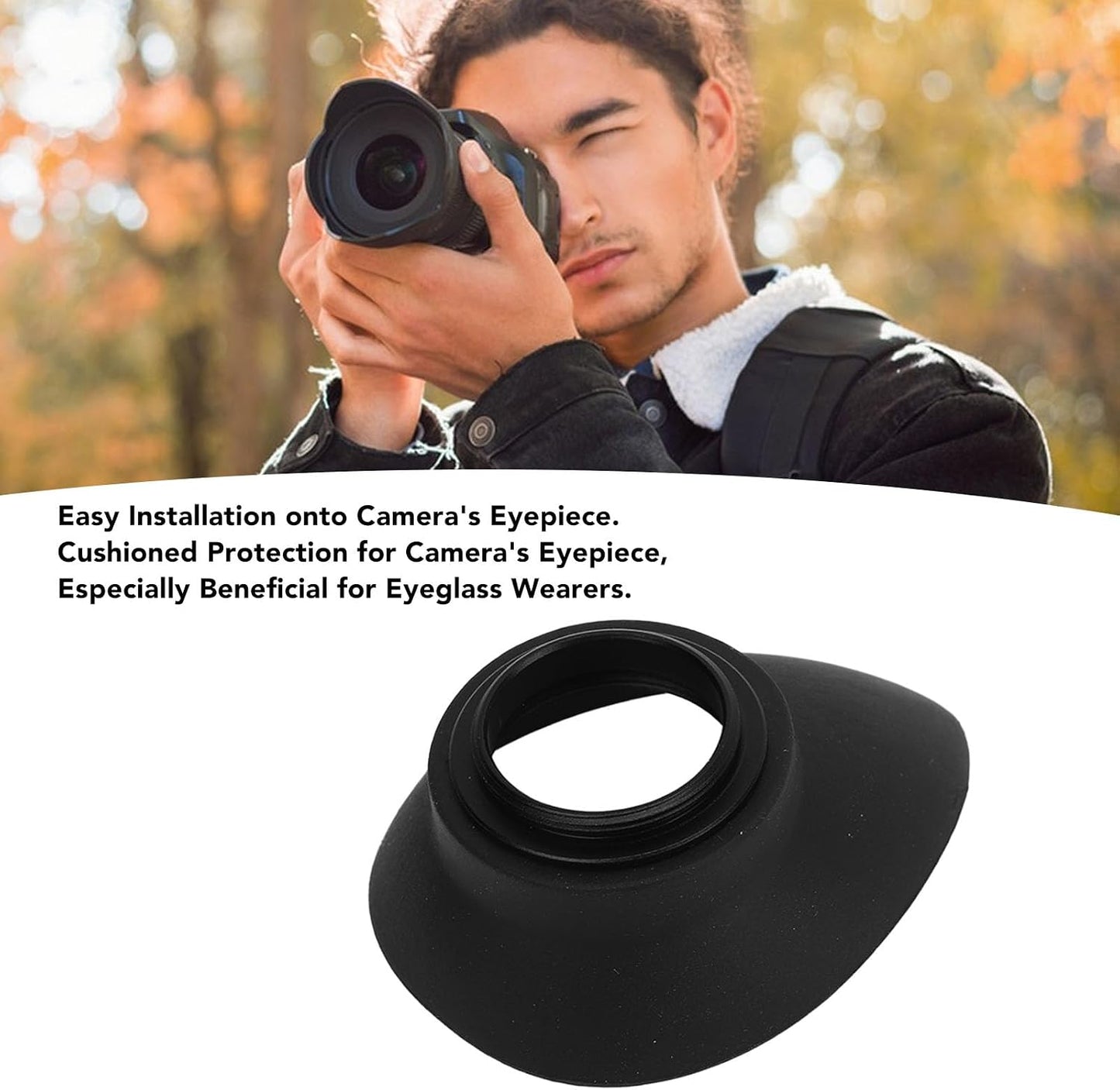 Denash 22mm D2H Camera Viewfinder Eyepiece Lightweight Camera Eye Foldable Easy to Install Soft