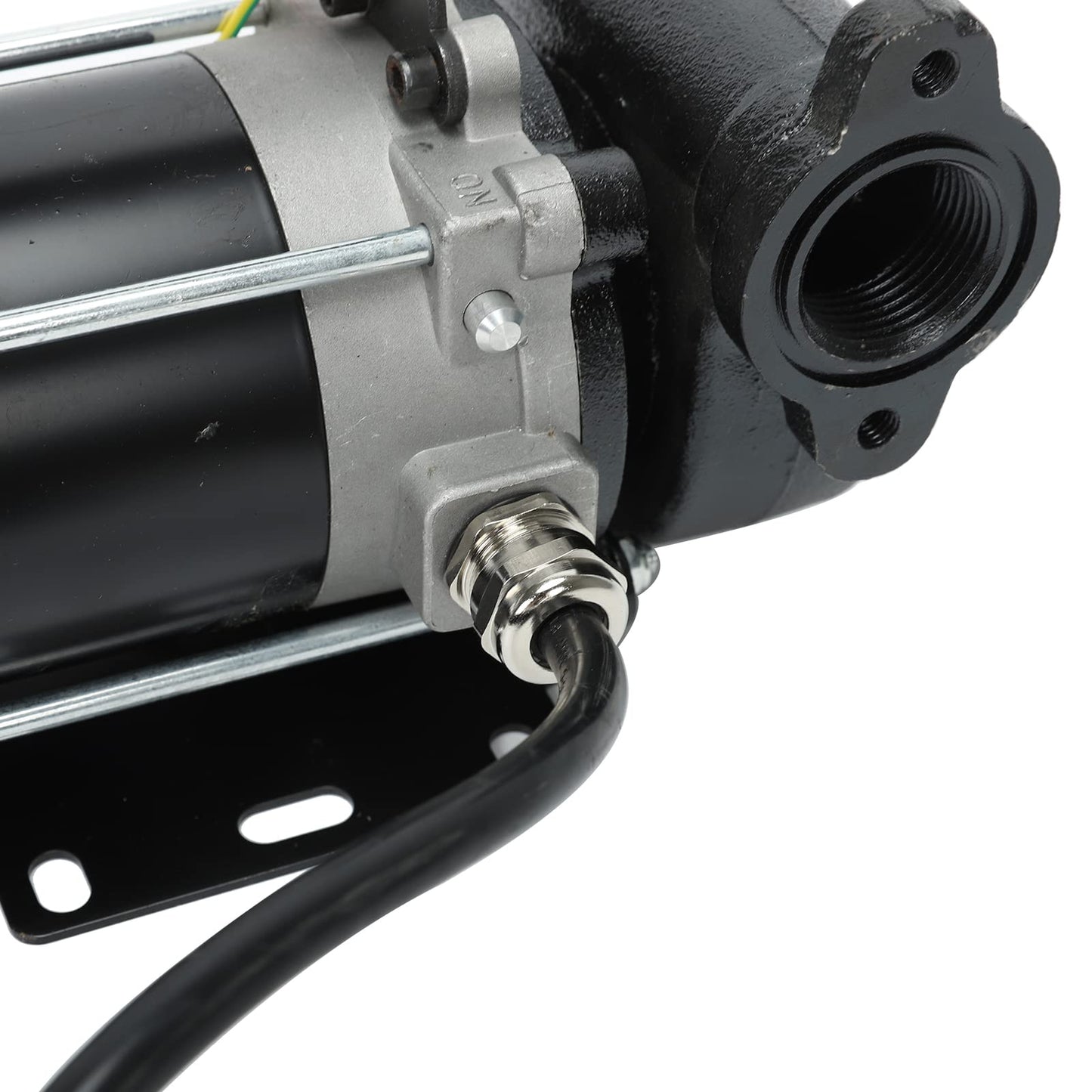 BLACKHORSE-RACING 12V DC Gasoline Fuel Transfer Pump, 15 GPM / 57 LPM Self-Priming Rotary Vane Motor Fuel Pump, Thermal Protected, for Gasoline Diesel Kerosene Mineral Spirits