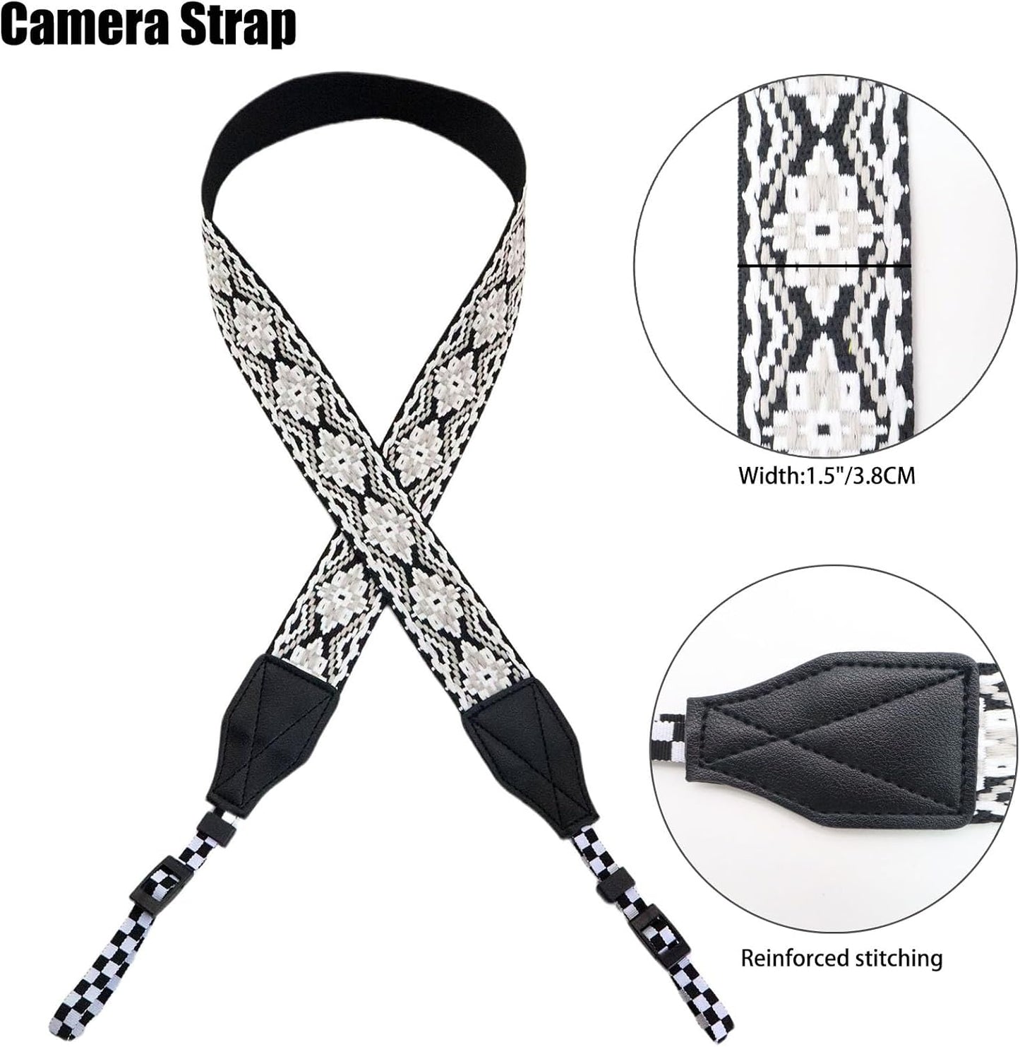 1.5" Vintage Quick Release Camera Strap for DSLR & Mirrorless Cameras