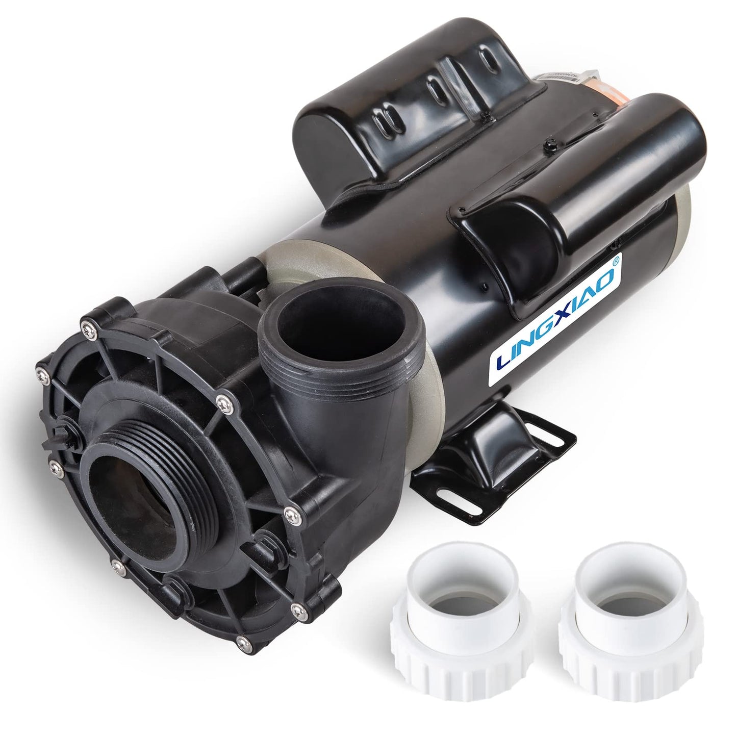 LINGXIAO SPA Pump, 2HP Hot Tub Pump - 2 Speed LX SPA Motor 115V/60HZ, 2" Port - 48 Frame (Model: 48WUA1501C-II)