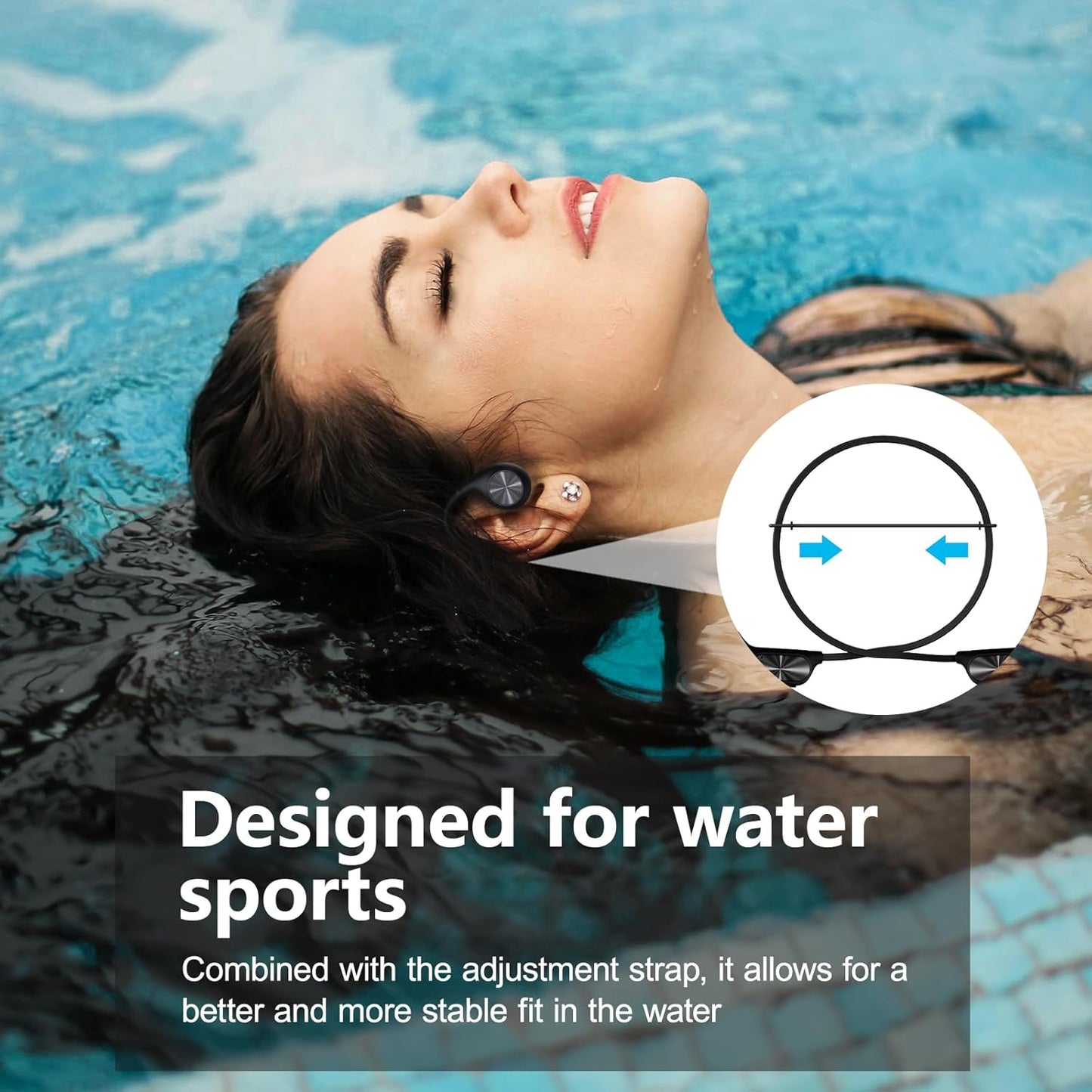 Swimming 5.4,IPX8 Earbuds,32G MP3-Player Swimming,Open Headphones,Bone Conduction Headphones Bluetooth Waterproof