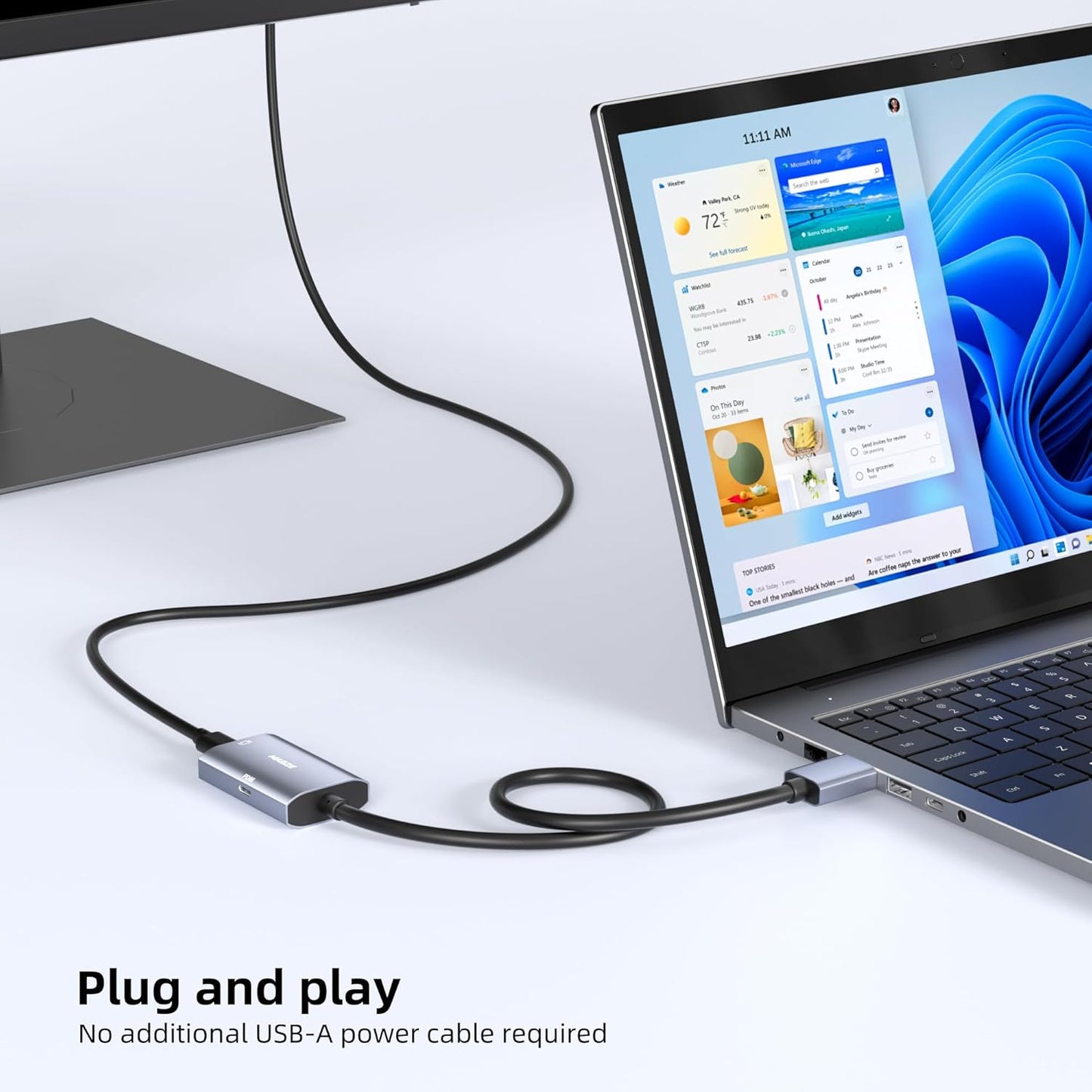 Maqze 8K@30Hz 2.1 4K@144Hz, 0.5m 65W PS5, HDMI to USB-C Adapter, Graphene Cable with PD Charging,HDMI Male to Type-C