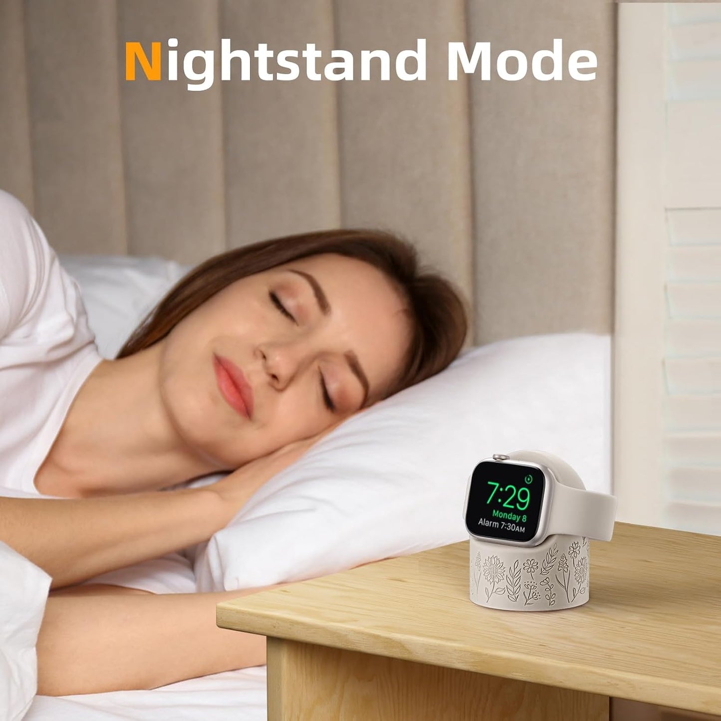 Comvin 11 10 9 8 7 6 5 4 3 2 1 (49mm 46mm 45mm 44mm 42mm 41mm 40mm 38mm), Charger Stand Compatible with Apple Watch