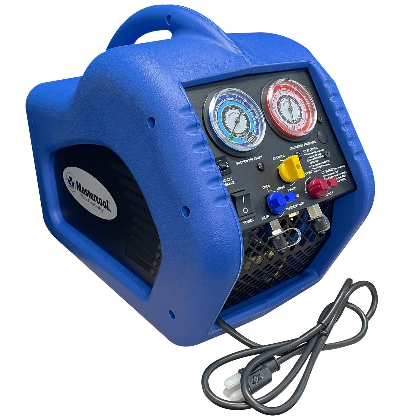 Mastercool 69000 Refrigerant Recovery System – Compact, Oil-Less Compressor, Works with All Refrigerants, Auto Shut-Off