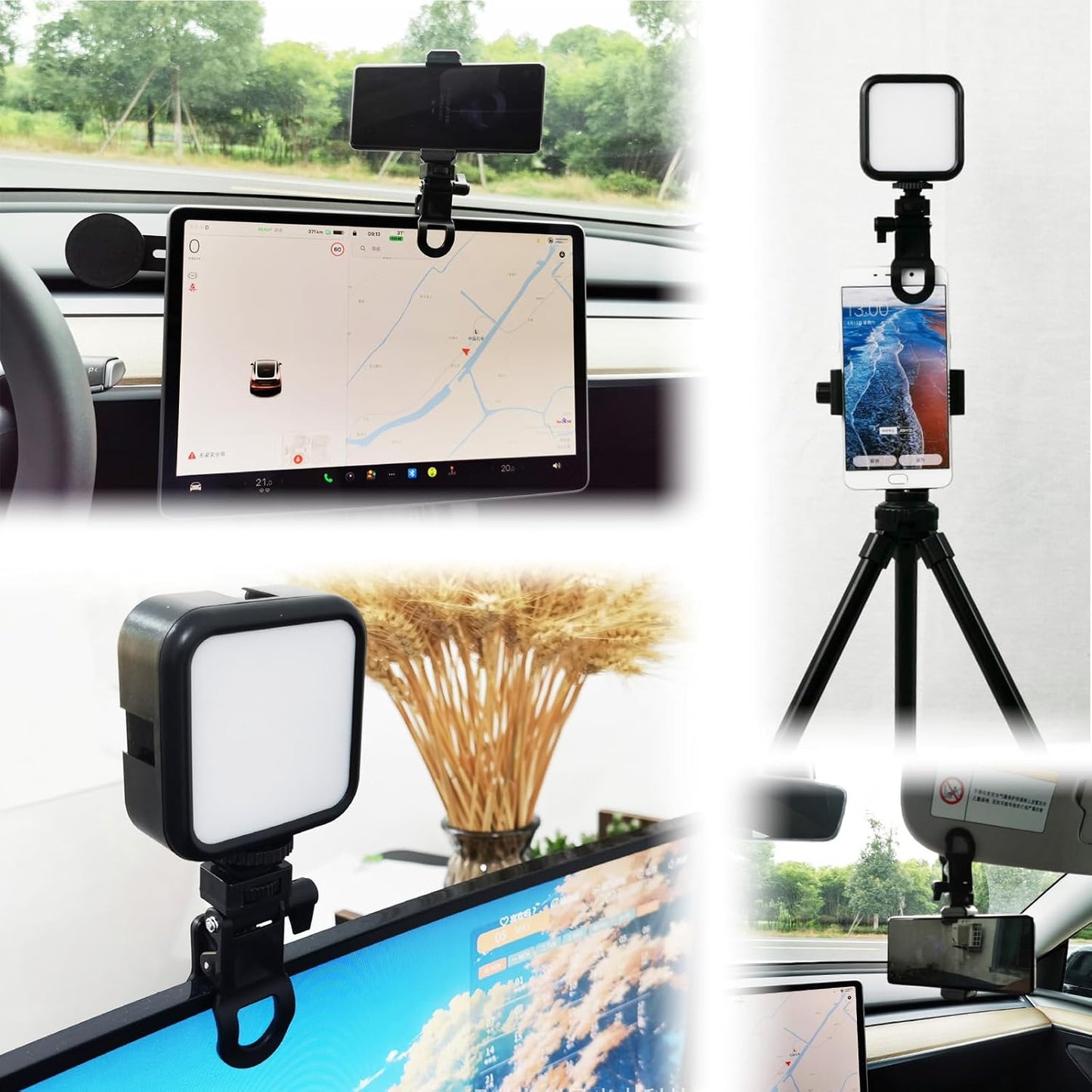 Yeebline 2 Pack 1/4 Monitor Camera Mount Clip, Monitor Camera Mount Clamp Selfie Light Ring Light Clip with Screw
