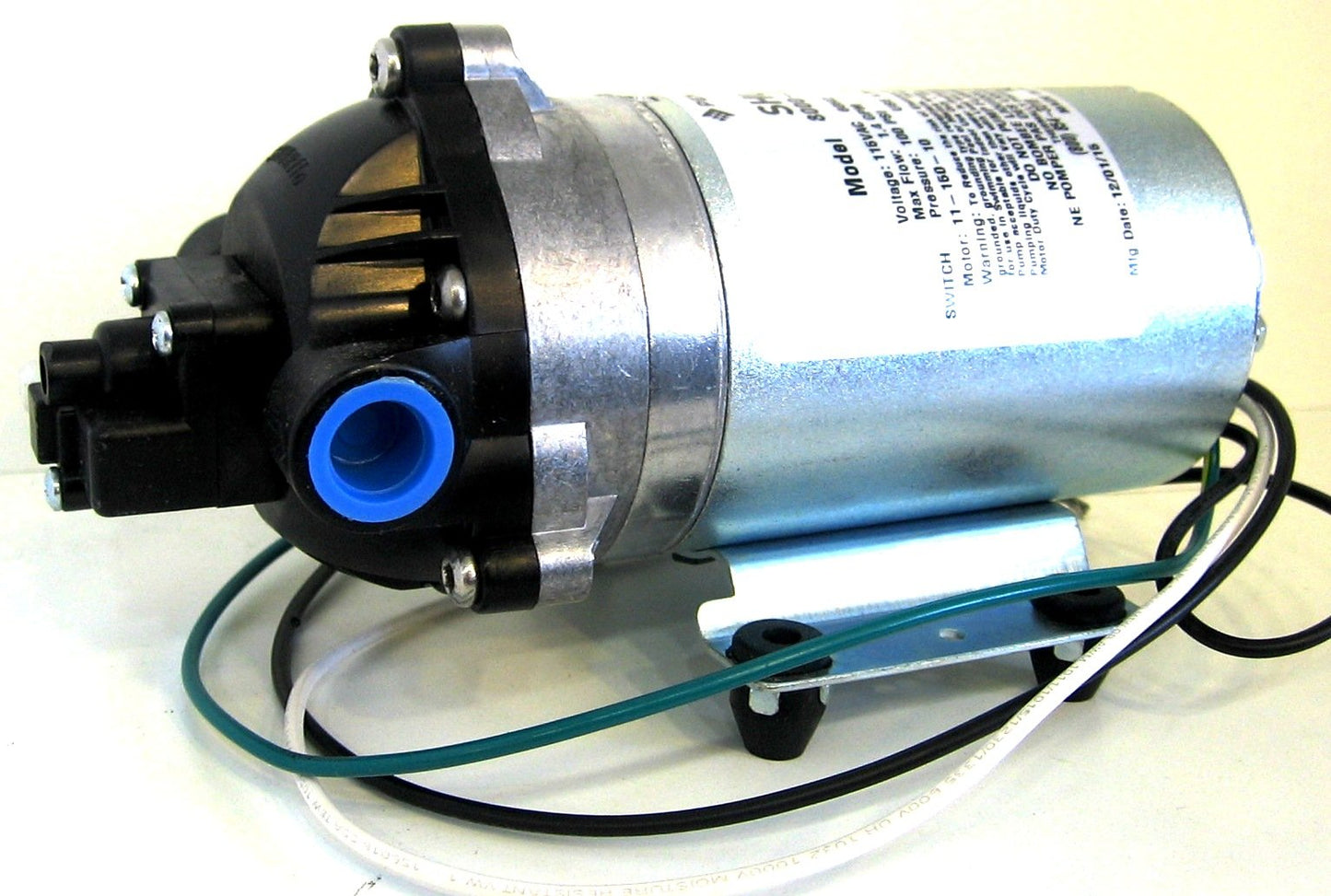 PENTAIR SHURFLO 8000-912-288 Automatic Demand Industrial Diaphragm Pump For Spraying and Fluid Transfer, 1.4GPM, 100PSI, Self-Priming, Can Run Dry, Built-In Check Valve, Chemically Resistant Materials