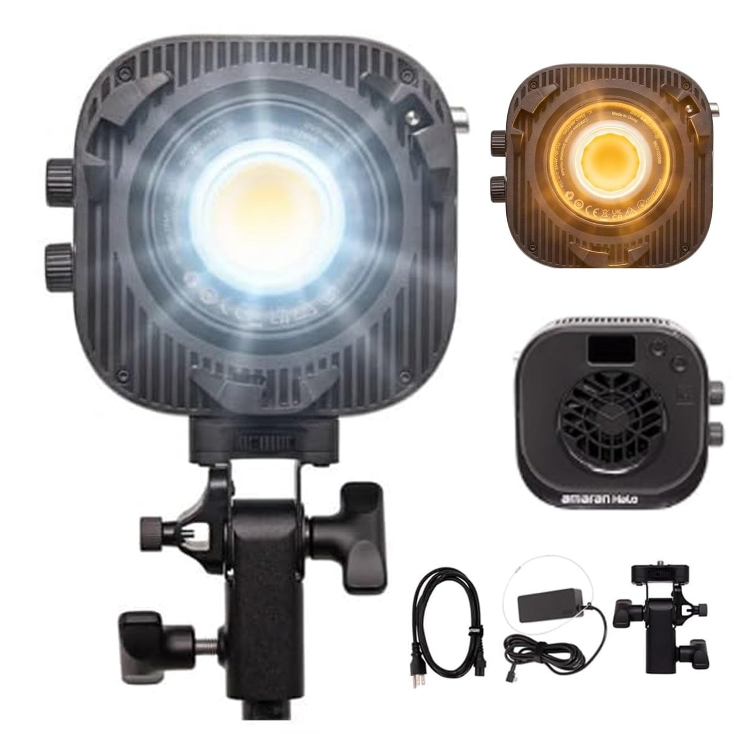 Aputure Amaran Halo 60x 63W COB Led Video Light Bicolor 2700k-6500k,3,270 lux @ 1m, Ultra-Compact Travel Light,USB-C PD Power,App/NFC Control, Bowens Mount (63, Watts)