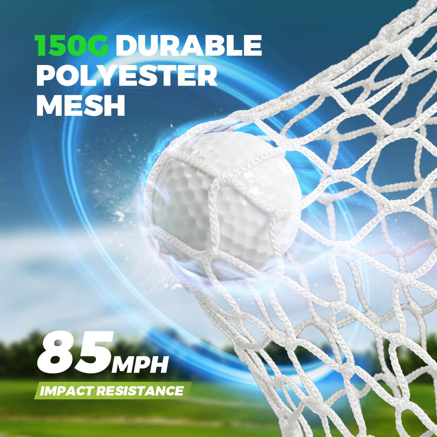 Golf Net 10x7FT All-in-One with Tri-Turf Practice Mat, Ball, Target & Carry Bag, Backyard & Indoor Outdoor Golf Hitting Net for Driving, Chipping, Swing Training, Golf Gift for Men, Dad, Him, Golfer