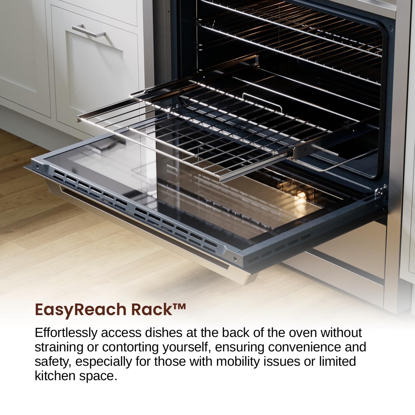 Rangaire RRG361TS 36" Gas Range Oven with Timer - Stainless Steel, Sealed Burners, Convection Fan, Easy Reach Racks