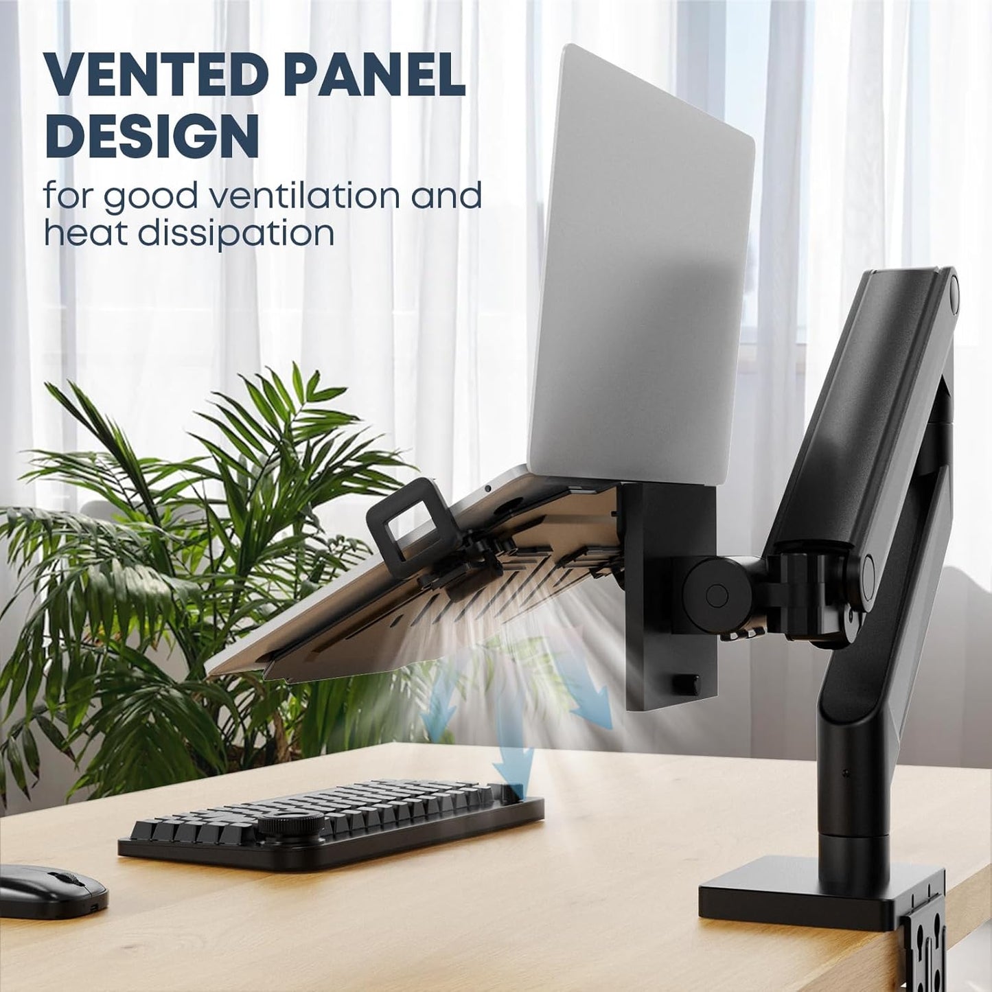 WORLDLIFT 75x75mm 100x100mm 12 17 inch Laptop VESA Mount Tray Holder for Monitor Arms and Stands Clamp Notebook