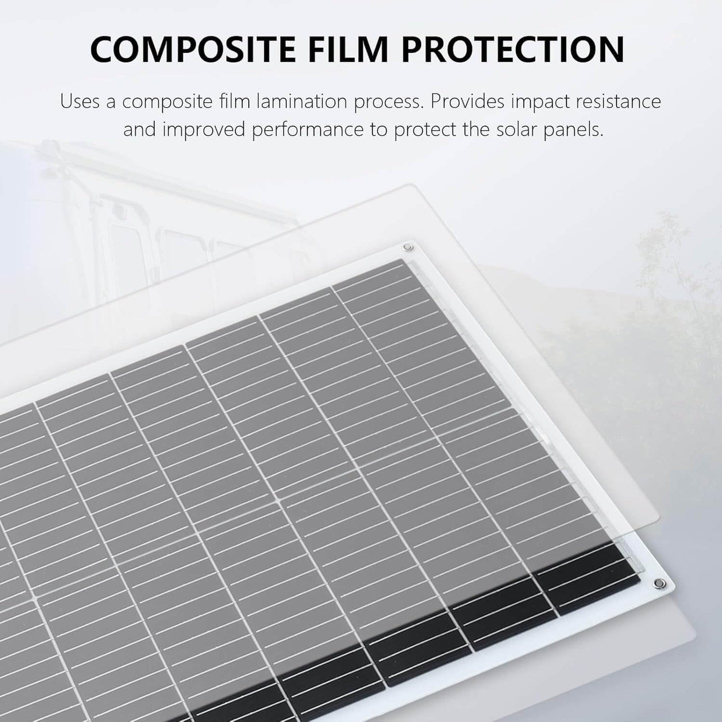 Flexible Solar Panel kit 200W 12V,2PCS 100W Monocrystalline Module,20A Charge Controller,Extension Cable Off-Grid Charger for RV Boat Van Car Curve Surfaces (White)