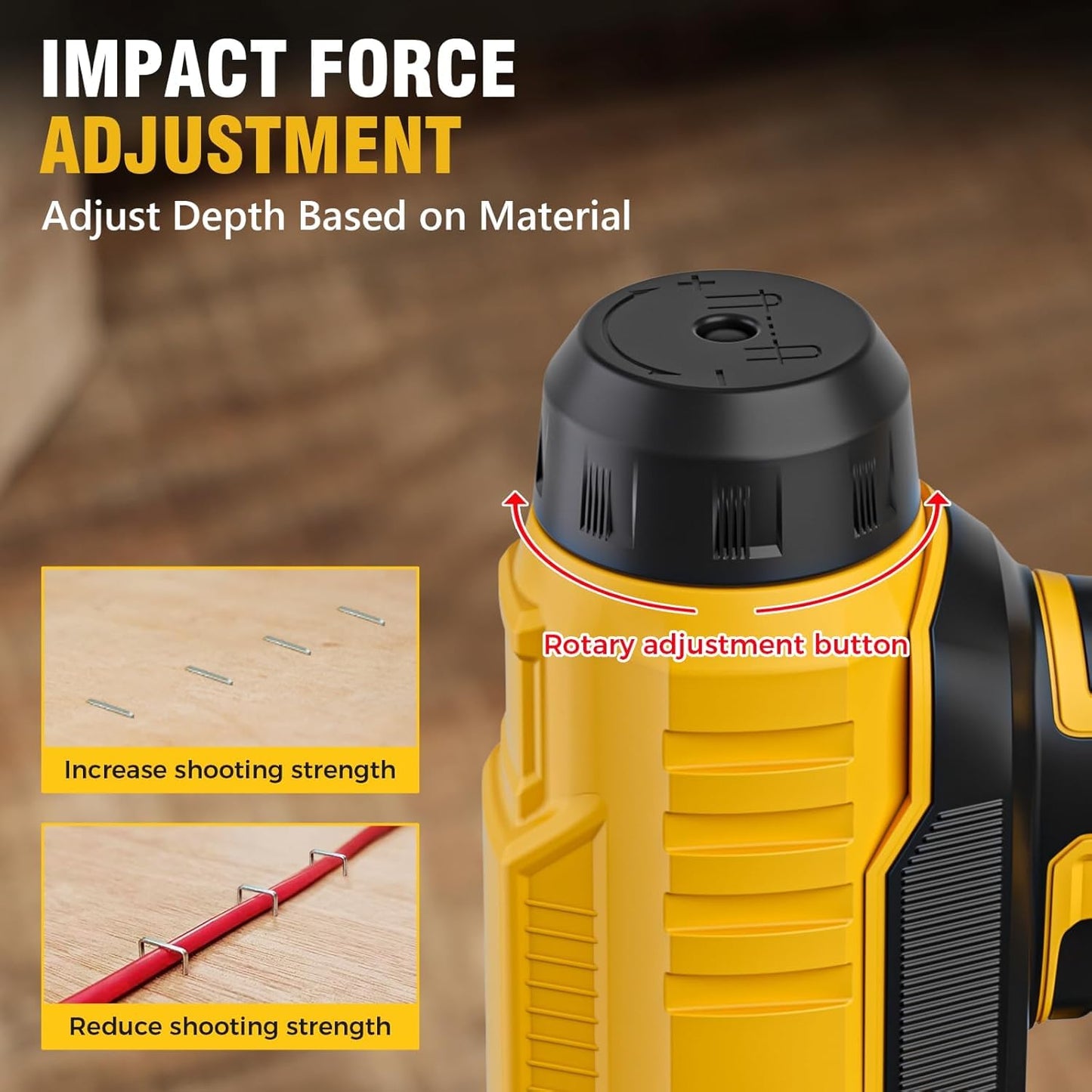 ALLOYPOWER 2 in 1 Cordless Brad Nailer/Electric Stapler with 2.0Ah Battery and Charger,1000pcs Nails and 500pcs Staples Included for Home Improvement & Woodworking