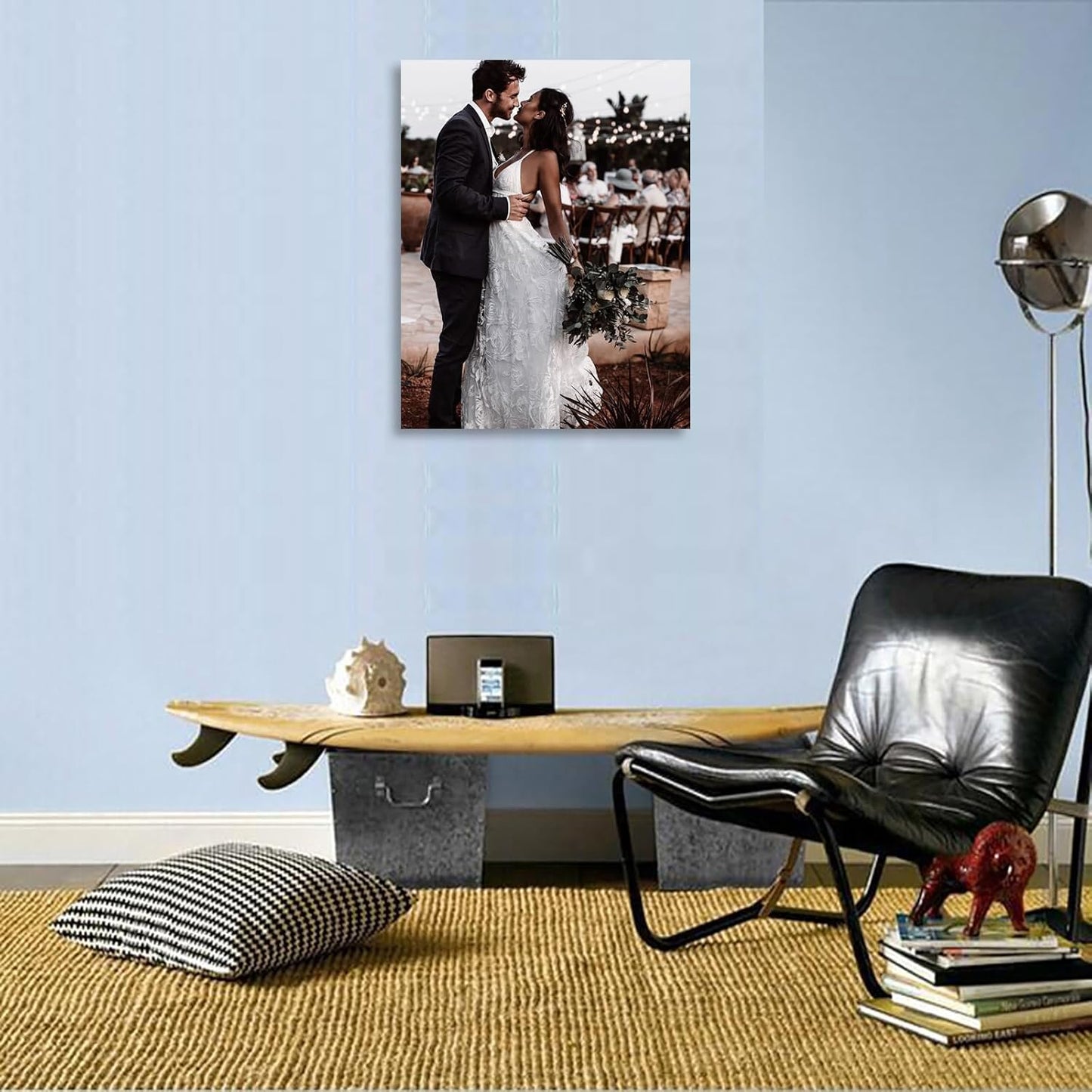 ZhongxingWL Personalized Canvas Print - Custom Framed Photo for Bedroom, Living Room, or Wedding | 11" L x 14" W