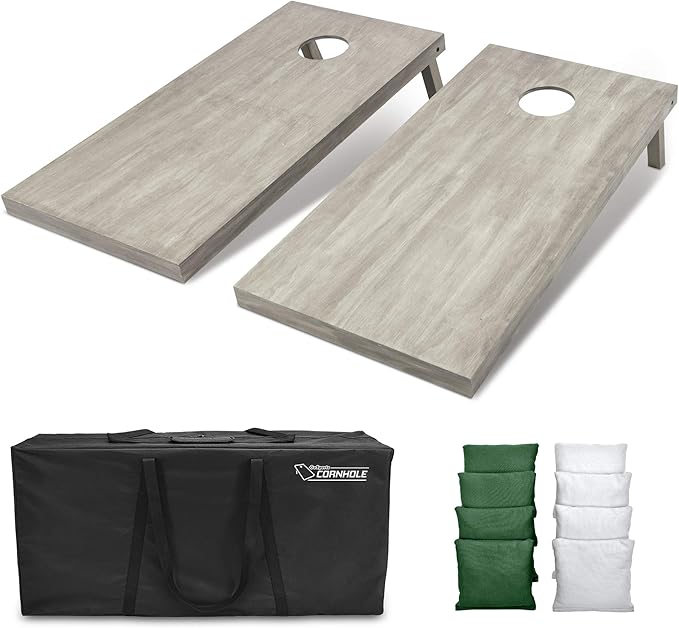 GoSports 4 ft x 2 ft Regulation Size Wooden Cornhole Boards Set - Includes Carrying Case and Bean Bags (Choose Your Colors) Over 100 Color Combinations