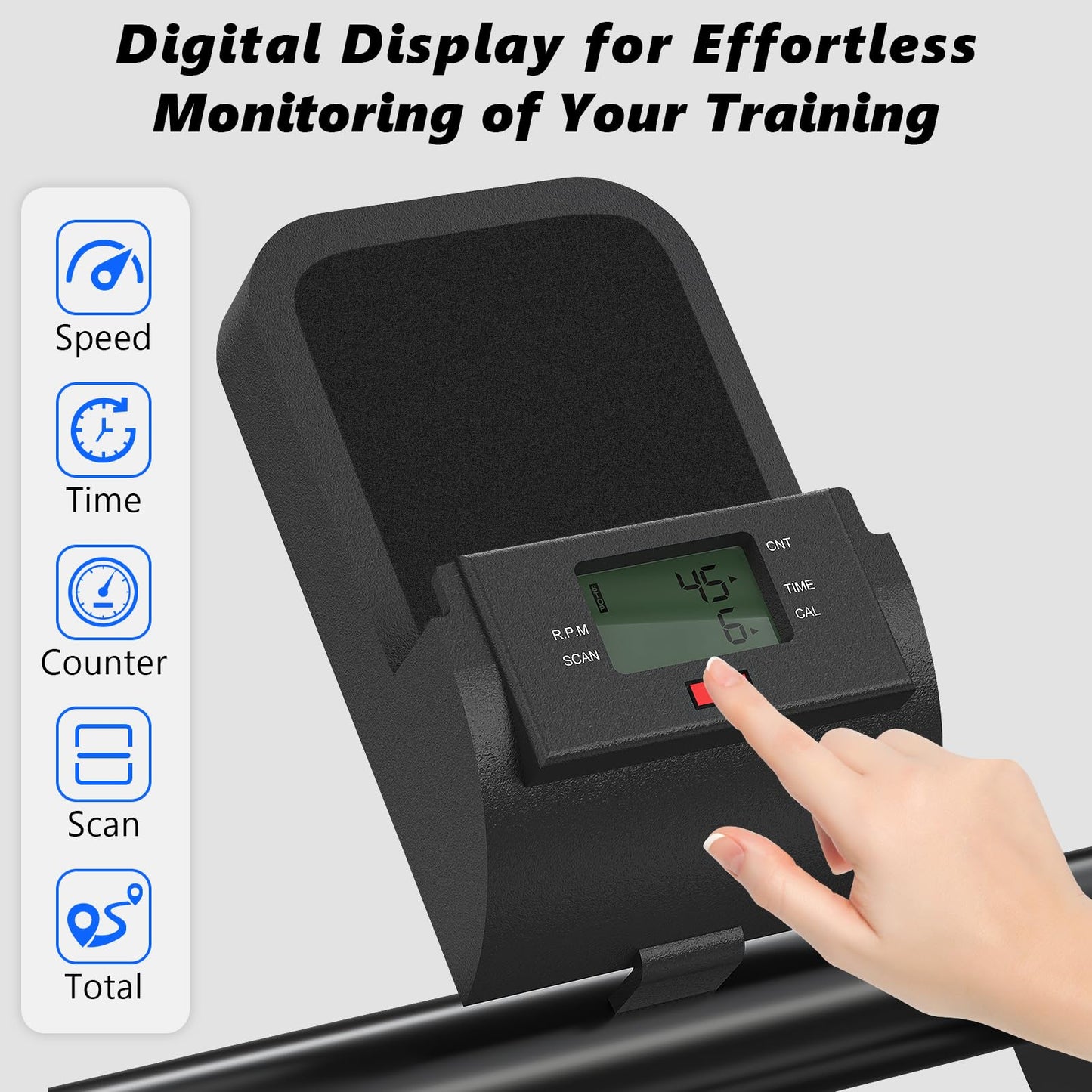 HOMGIM Stair Stepper Machine for Home Gym, Folding Cardio Vertical Climber Step Machine with LCD Monitor & Handlebars, Low-Impact Full Body Climbing Workout Equipment, 330 LBS Capacity