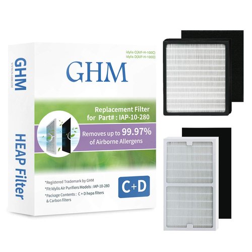 FilledwithLove Replacement idylis IAP-10-280 Hepa Filters,Compatible Idylis (IAP10280) (1AP-10-280) (1AP10280)