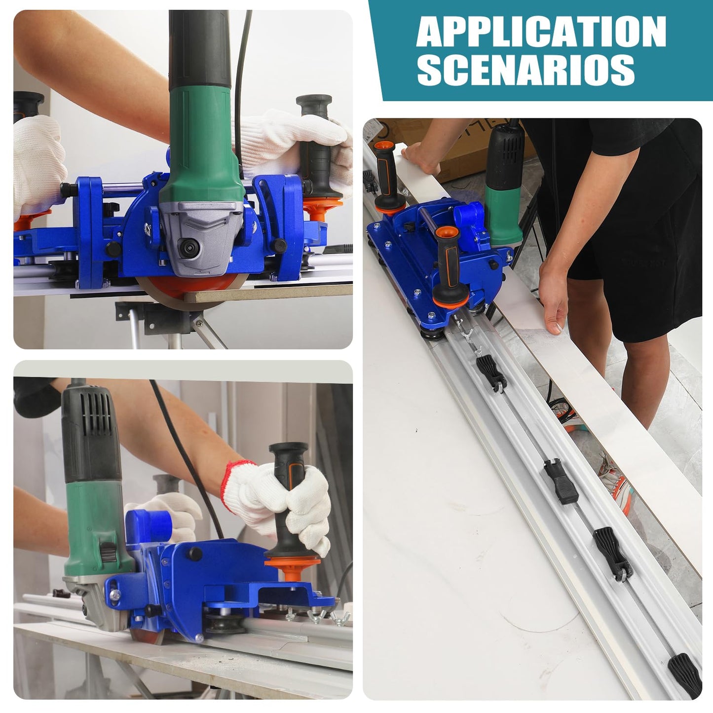 Electric Orbital Angle Grinder Tile Cutter for jiaomoji Large Ceramic Porcelain Tiles Up to 124 inches, Precise Ceramic Tile Cutting Tool(Angle grinder included)