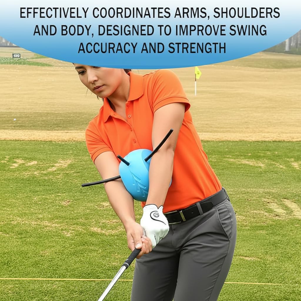 LOFIN Connector Golf Training Aid – Golf Swing Posture Corrector for Arm Alignment & Swing Tempo, Durable Golf Training Tool for Improving Rhythm, Flexibility, and Muscle Memory