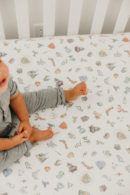 Copper Pearl Premium Knit Baby Crib Sheets: Breathable and Soft, Fitted Crib Sheets for Standard Baby Mattresses, Wizarding World
