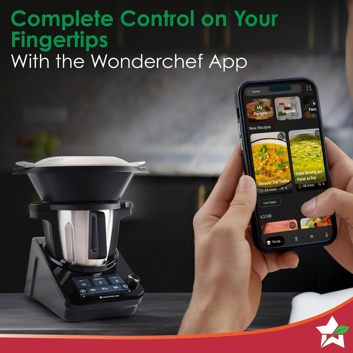 Wonderchef Chef Magic | All-in-One Kitchen Robot for Indian & International Cuisine | Automatic Chopping, Sautéing, Stirring, Kneading... | Mobile App | Recipes by Chef Sanjeev Kapoor | 2 Yr Warranty