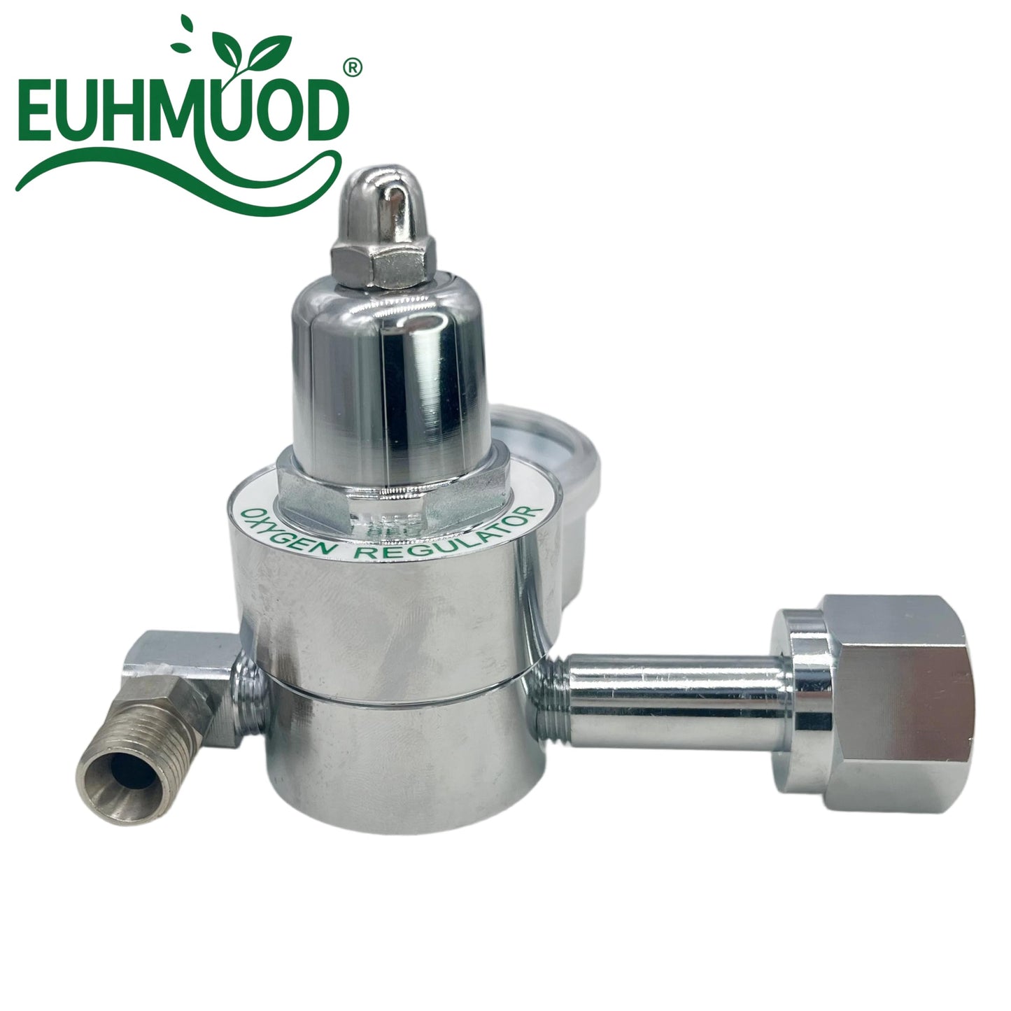 EUHMUOD M1-540-P M1 Series Preset Pressure Gauge Regulator, 3000 PSI, CGA540 Nut/Nipple, Compatible with High Flow for Oxygen Tanks, Welding, Medical and Industrial Use