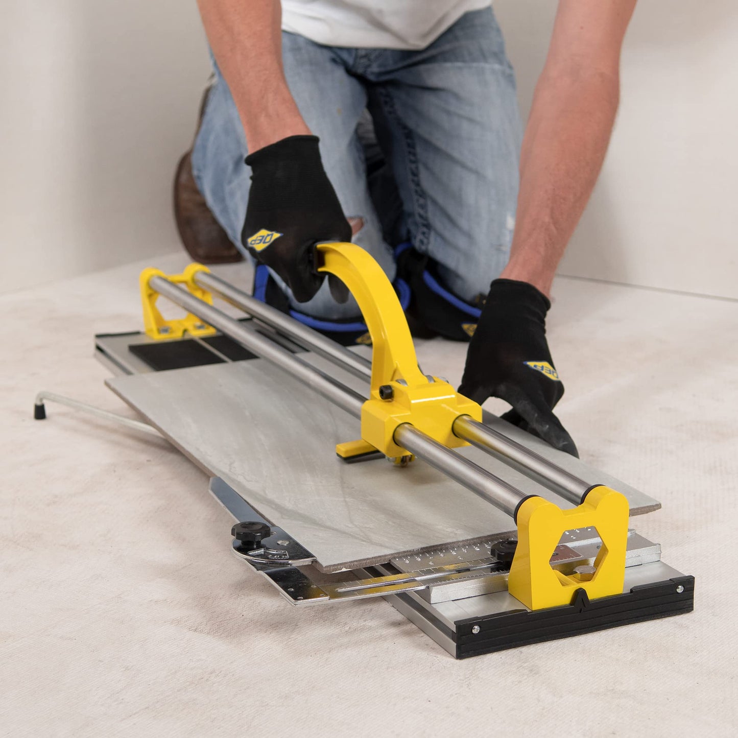 QEP 10630 24-Inch Manual Tile Cutter with Tungsten Carbide Scoring Wheel for Porcelain and Ceramic Tiles