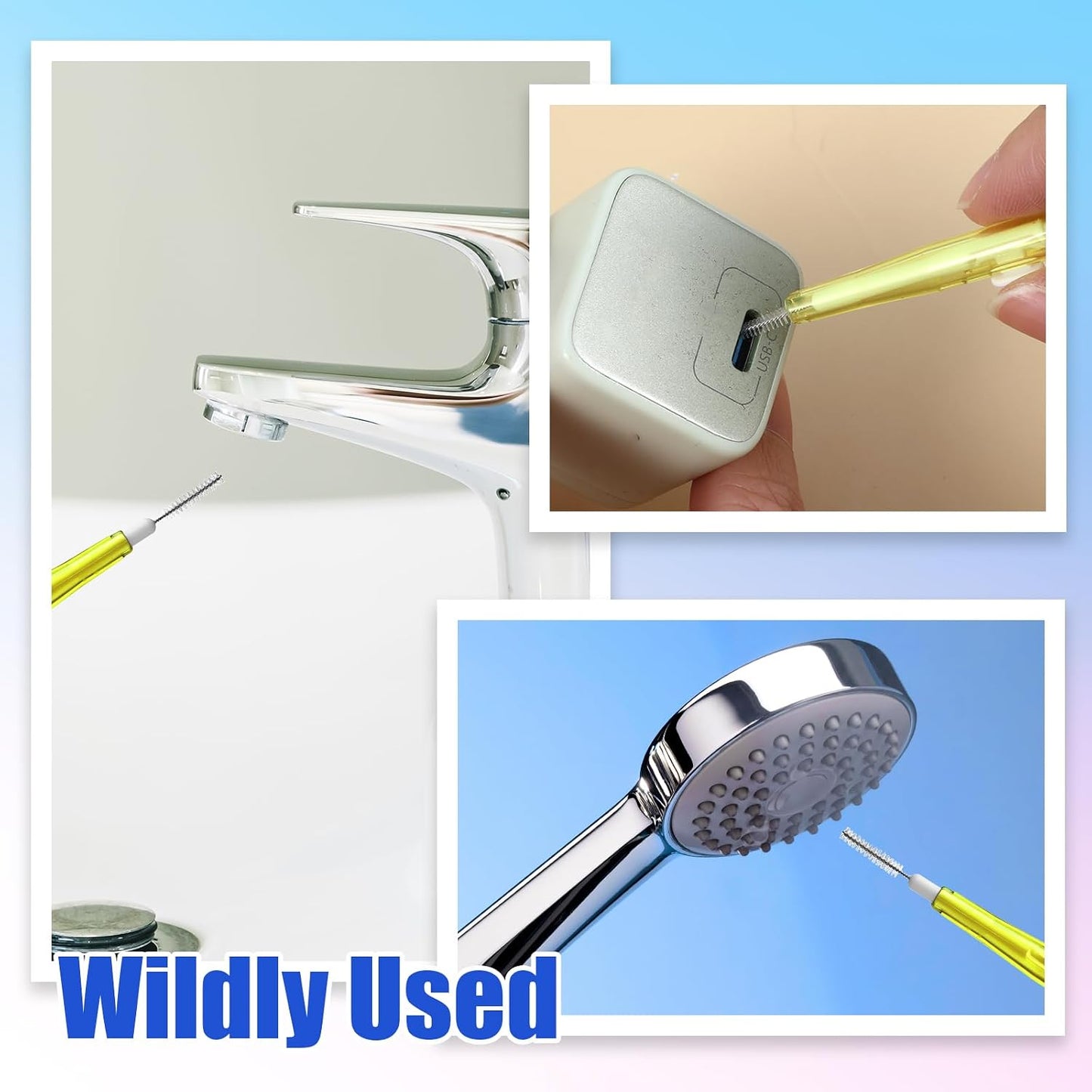 Qulkws 10 Pcs Phone Charge Port Cleaning Tool Kit Anti-Clogging Mini Brushes Cleaner Charging Port Cleaner Dual Side