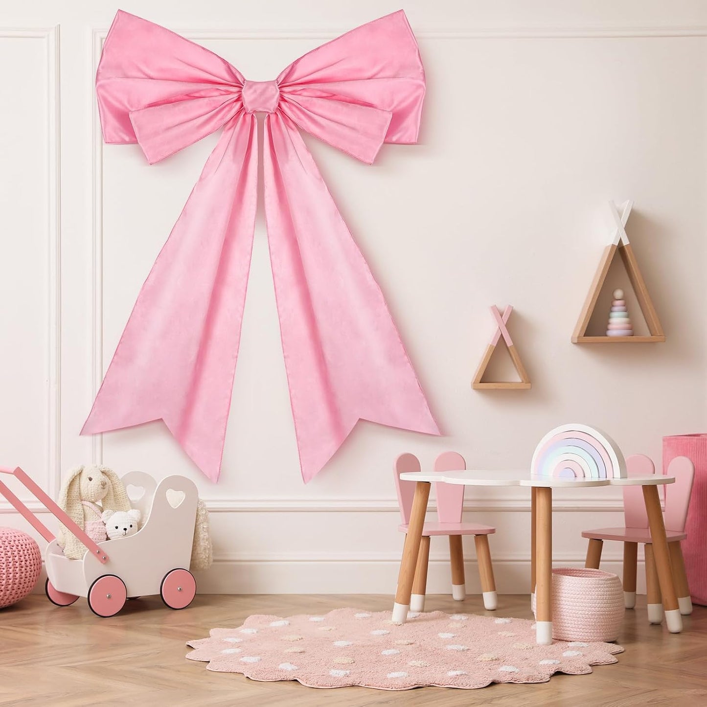 Skiennix Large Pink Coquette Bow - 27.6 x 21.7 Inches | Perfect for Birthday & Bridal Showers