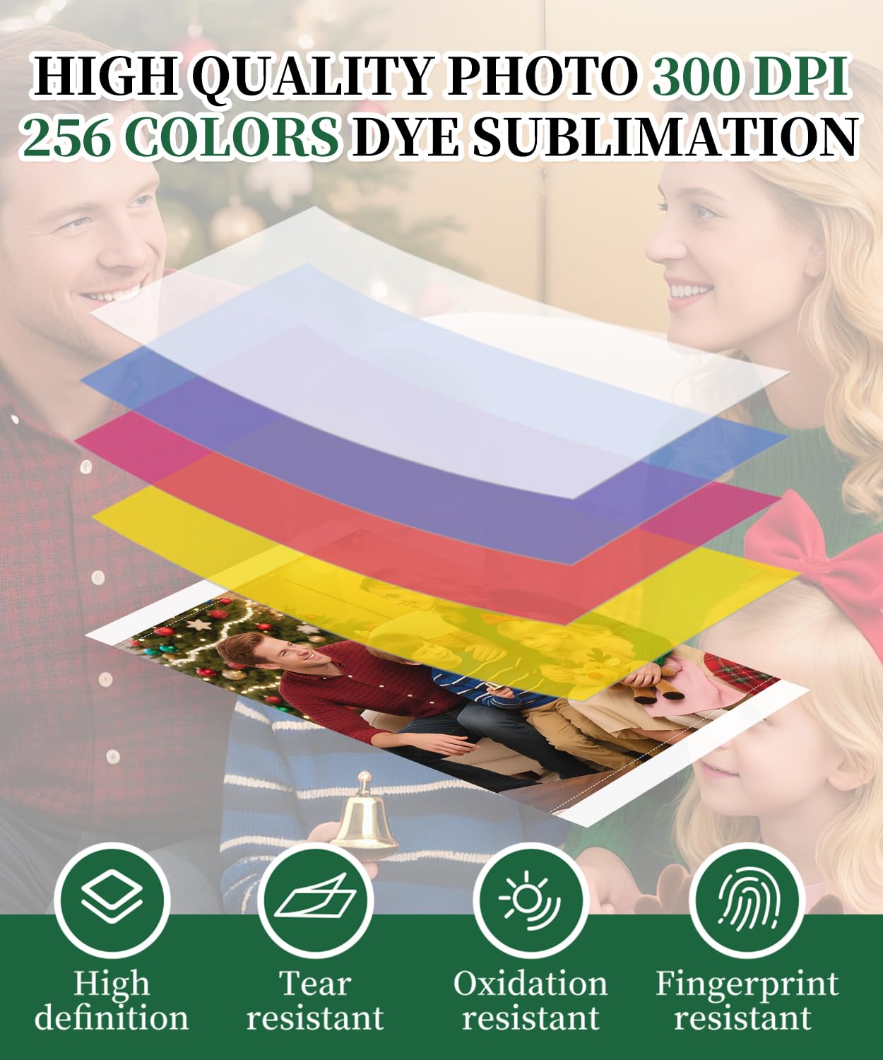 iDPRT 4x6 Photo Printer with 108 Sheets & 2 Ribbons,Instant Picture Printer - Dye Sublimation, Portable Color Photo Printers for iPhone, Android, WI-Fi Connnecting, Home Use