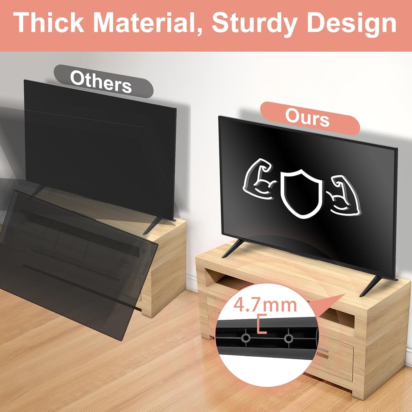 LC-40Q3070U, LC-43LB481U, LC-50Q7030U, LC-60Q7370U, LC-65P6000U TV Legs for Sharp TV Stand Base for Sharp Not Universal