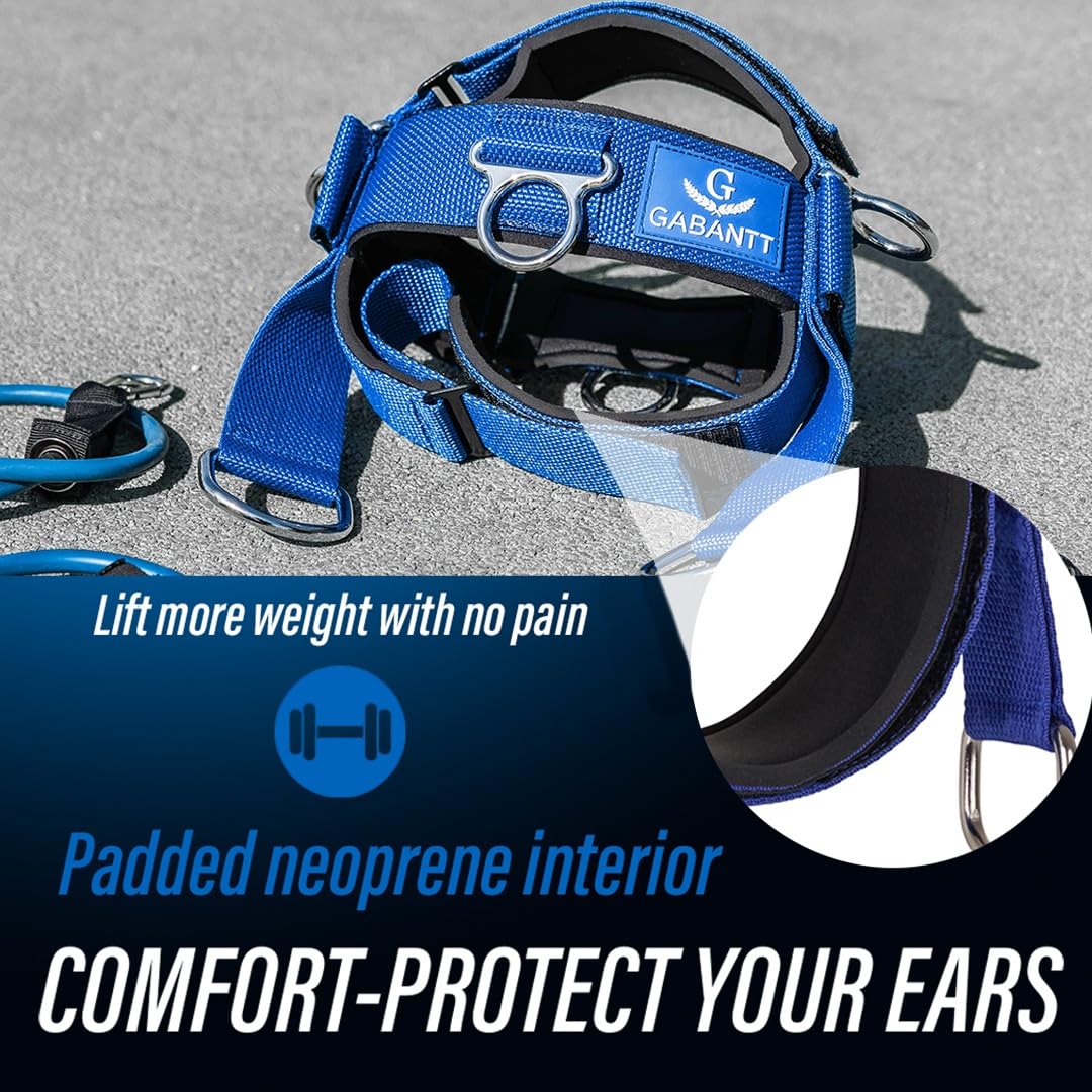 G Gabantt- Neck Exerciser and Neck Trainer. Adjustable Neck Harness Weight Lifting, 4 Way Neck Training - Head Harness for Neck Exercises and Neck Muscle Builder. Neck Strengthener Workout Equipment