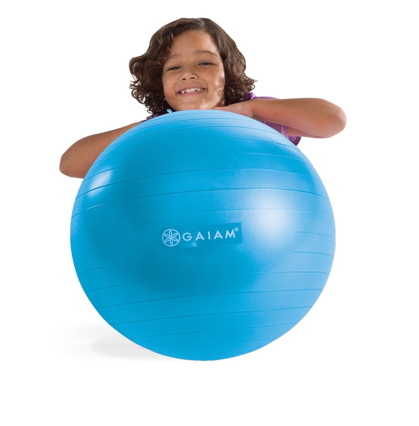 Gaiam Kids Balance Ball Exercise Stability Yoga Ball, Blue, 45cm
