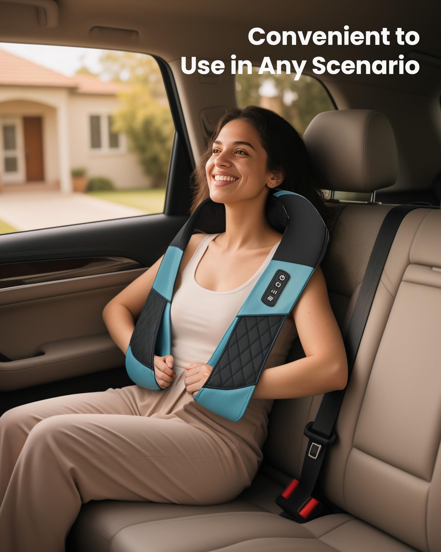 COMFIER Cordless Neck Massager with Heat, Deep Kneading 3D Shoulder Massage for Tired Muscles, FSA Eligible, Lightweight Portable for Home Travel, Father Day Gift