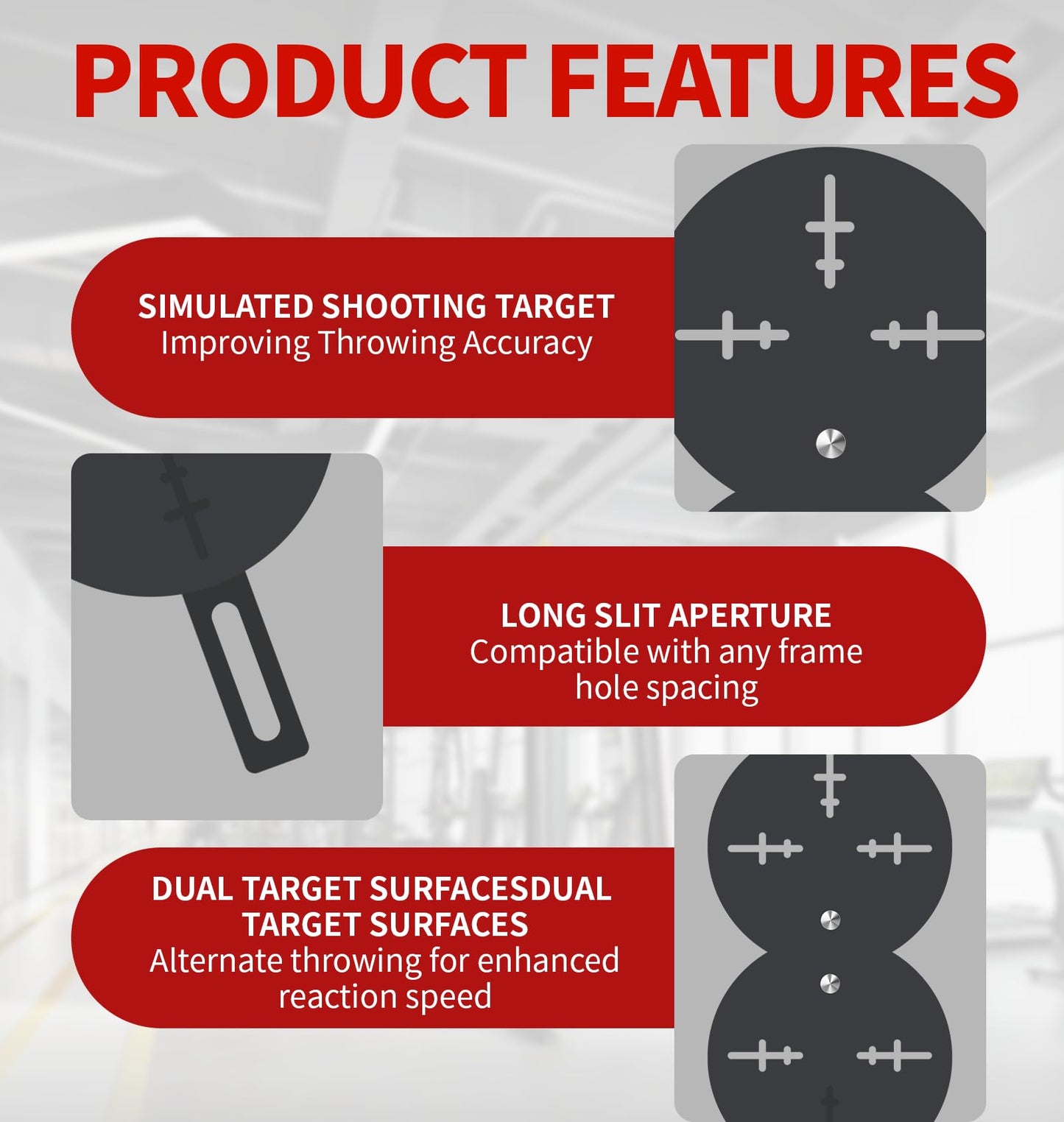 Wall Ball Target | Single & Double Heavy-Duty Plates for Wall Ball Training, Medicine Ball Target for Power Cage and Racks, Gym Fitness Enhance Strength and Explosive Power (0.7" / 18mm Aperture)