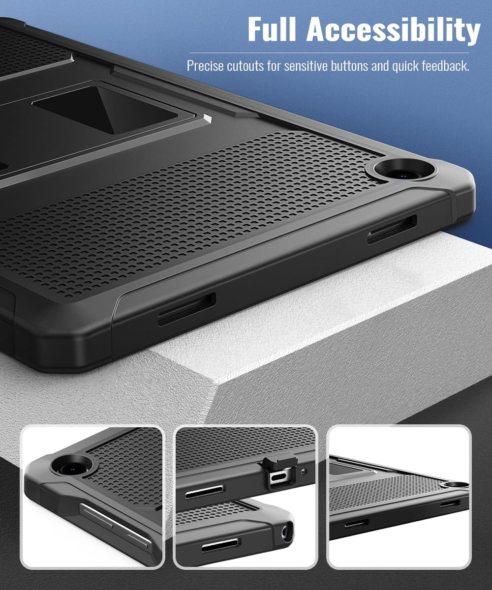 MoKo A11+ A9 11-Inch 2026/2024, A11+/ A9+ Case Fit Samsung Galaxy Tab Plus/ Plus Shockproof Full Body Rugged Stand Back