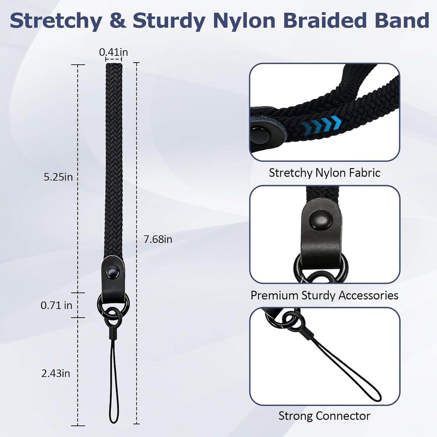 1/2/3/Pro/Pro 2 Elastic Nylon Wrist Lanyard for AirPods Case, Anti-Lost Strap for AirPods Charging Case