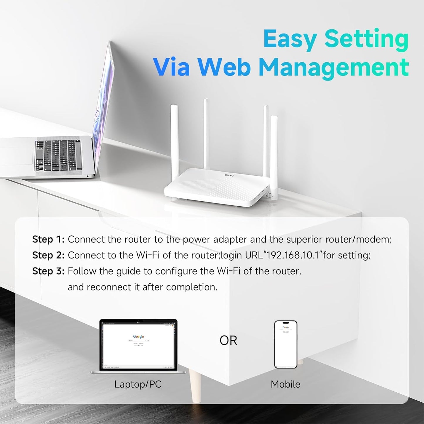 DBIT AC1200 2.4GHz +5GHz 4 4 5dBi (T18-21K) WiFi Router Dual Band MU-MIMO Wireless Internet Router with Gigabit