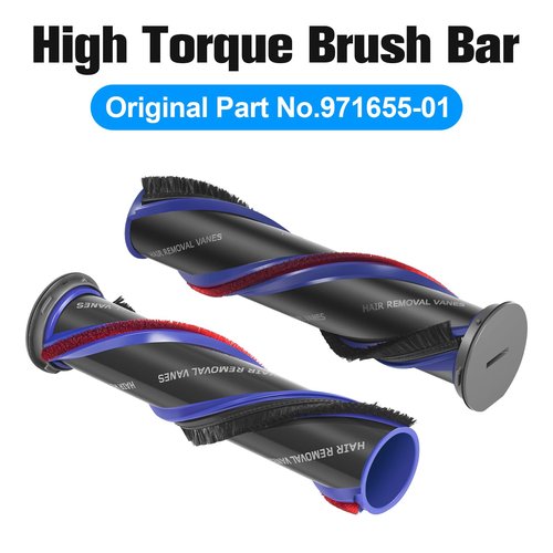 FUNTECK Brush Roller with End Cap for Dyson V11 Torque, V11 Animal+, V11 Absolute and V15 Detect, High Torque Brush Bar with 3-Prong Replacing Part Number 971655-01 and 970135-01