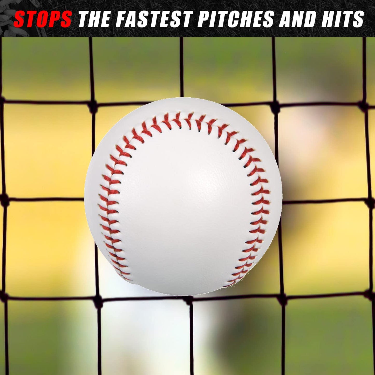 Syhood Baseball Batting Cage Net Heavy Duty Cricket Golf Softball Hitting Practice Net Portable Pitching Cage, Training Sports Barrier Screen for Backyard Outdoor(55 x 12 x 12 ft)