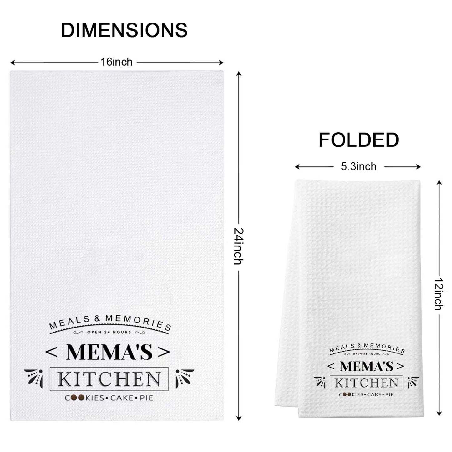 WCGXKO Mema Kitchen Towel - Dish Towel for Mema Birthday Gift (24 Hours)