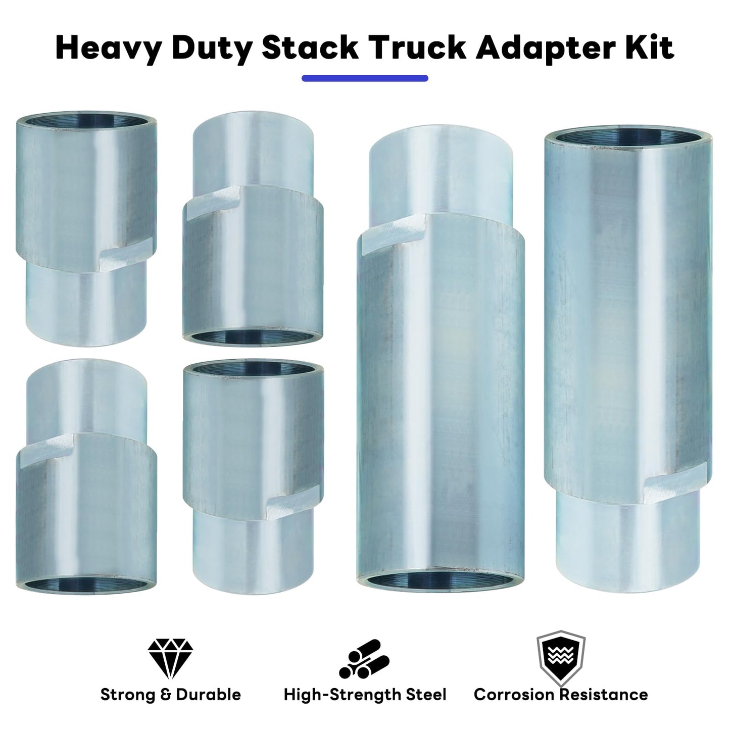 10315 Stack Truck Adapter Kit Compatible with Challenger Lift CL10 E10 VS10, Includes (4) 3" & (2) 6" Stack Adapters with Organizer, for Challenger Two Post Automotive with 2.36" (60mm) pin Dia