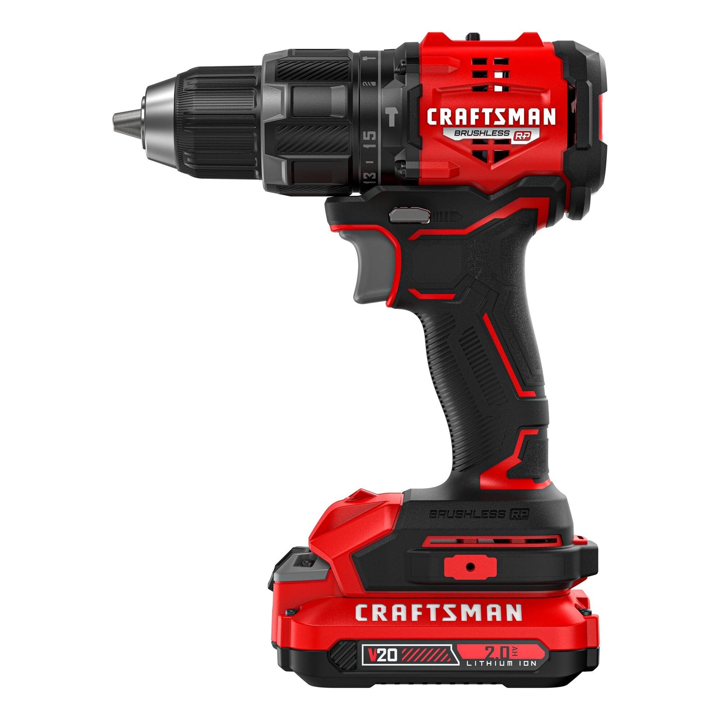 CRAFTSMAN V20* Brushless RP Compact 1/2-in Hammer Drill Kit (CMCD716D1)