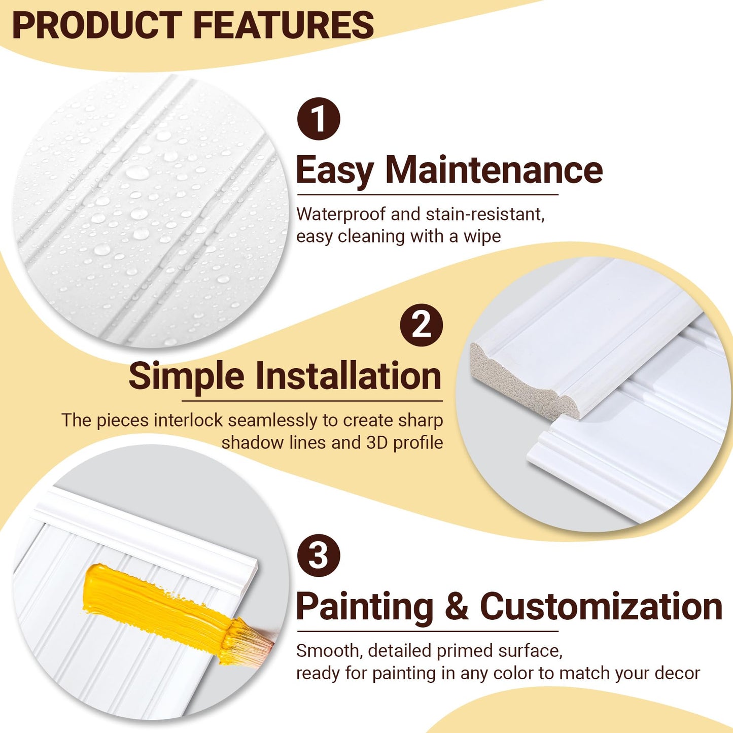 Trimold Premade Board-and-Batten Wainscoting Kit - Ready to Assemble Cover 118" x 39.4", Paintable Panel Molding Trim Slats for Accent Wall