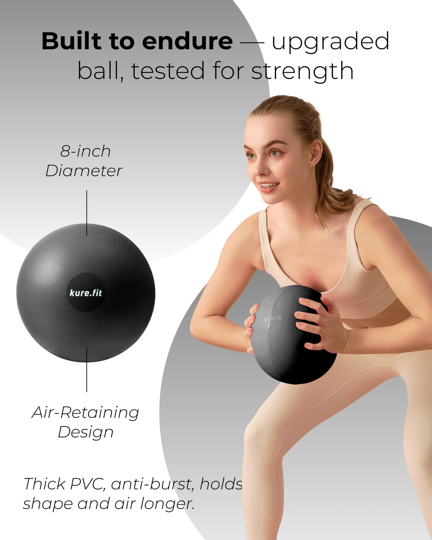 kure.fit Pilates Kit for Women – Home Pilates Equipment Set with Ring, Ball & Resistance Bands | Pilates Starter Kit with Accessories in Gift Box