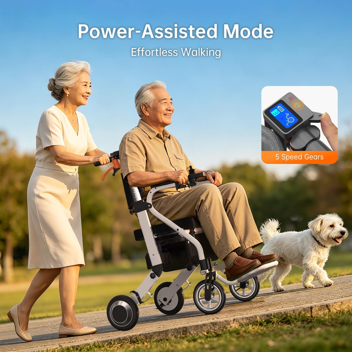 Tovyxxia 3-in-1 Electric Wheelchair & Rollator Walker Combo for Adults Seniors, 500W Powerful Motor, Lightweight Foldable Power Chair, 20-Mile Long Range, Airline Approved Motorized Wheelchair, White