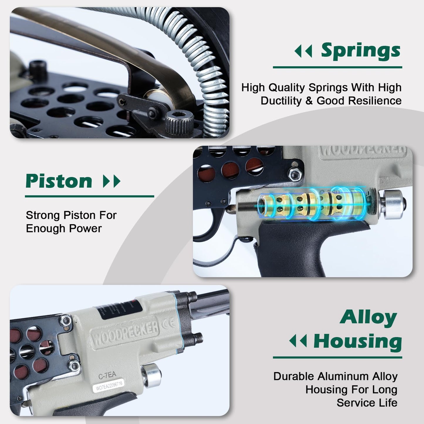 Combination of C-7EA Pneumatic Hog Ring Gun Kit and 1000PCS Stainless Steel Hog Ring Staples