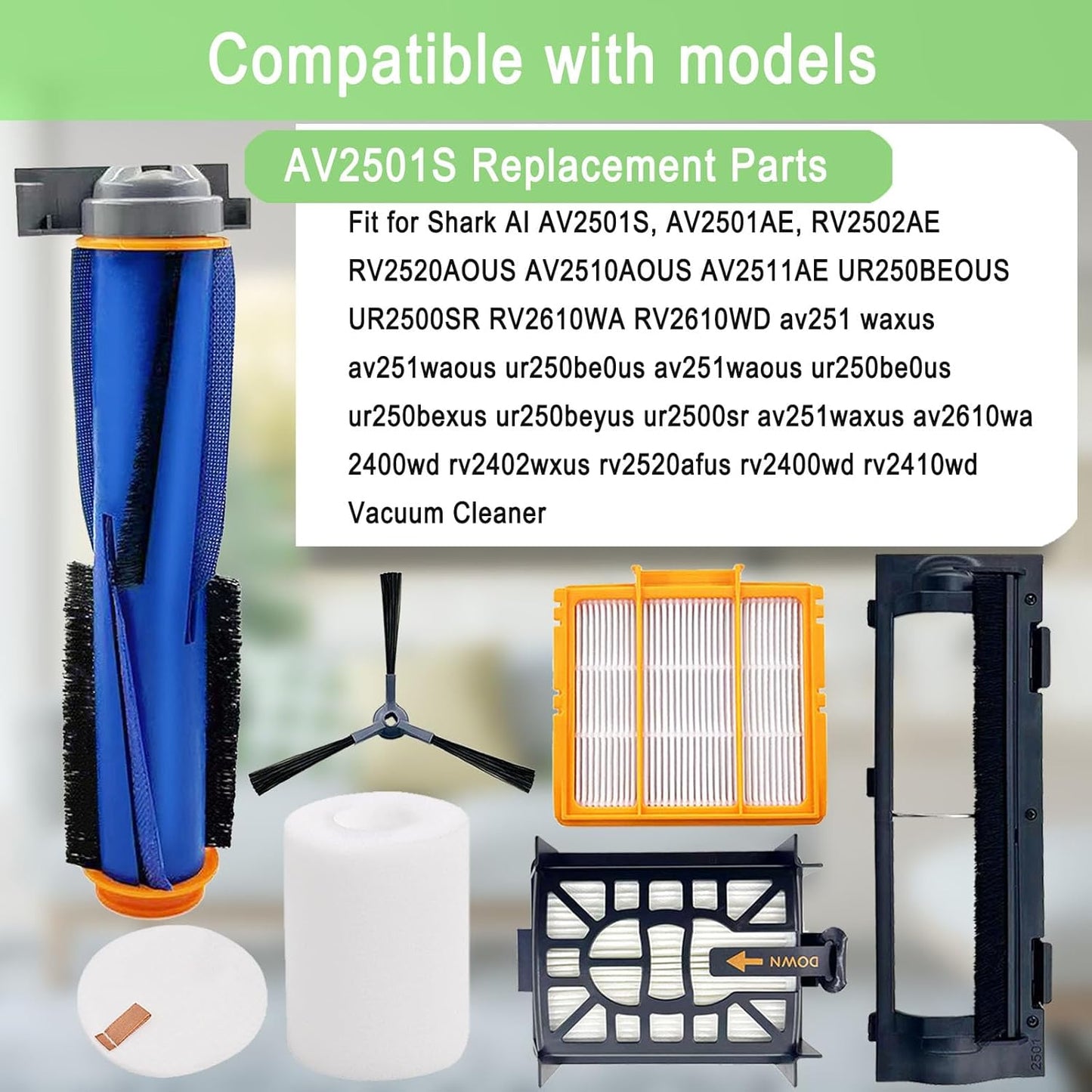 Shark AI Ultra 2-in-1 Robot Vacuum Replacement Parts - Main Brush, Filter & Accessories Set