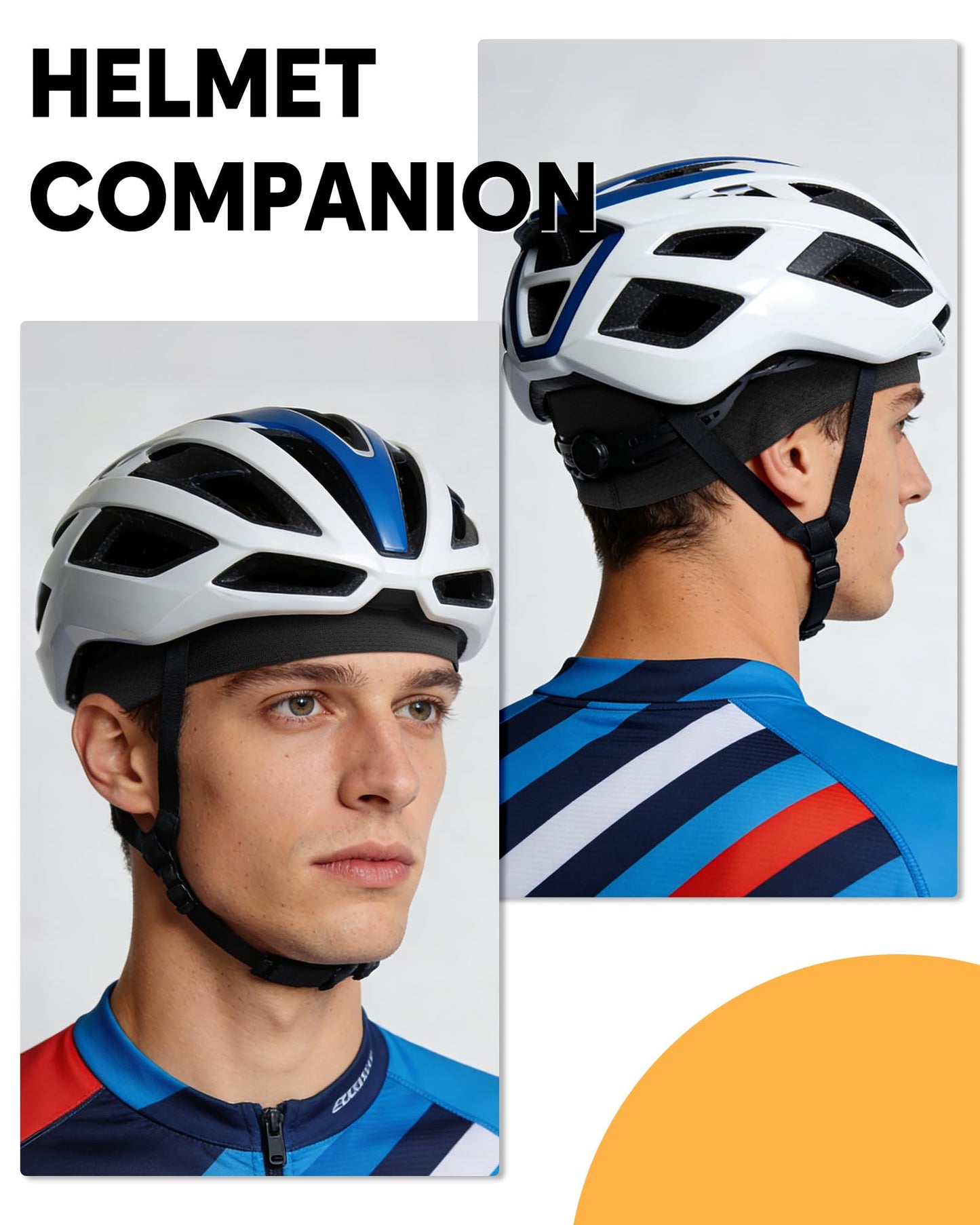 OCQOCQ 3Pcs Cooling Skull Cap Helmet Liner Breathable Mesh Cycling Running Hat, Lightweight Quick Dry Sports Beanie for Men Women