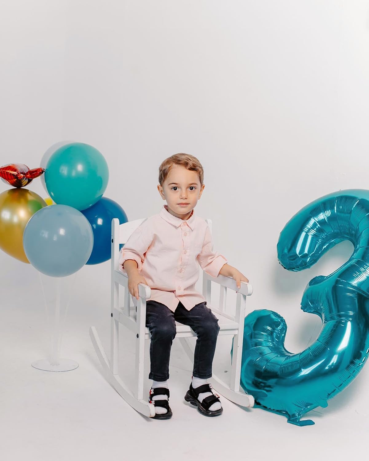 Skiennix Blue Number Balloon - 40 Inch 3rd Birthday Decoration for Kids & Adults | Party Supplies